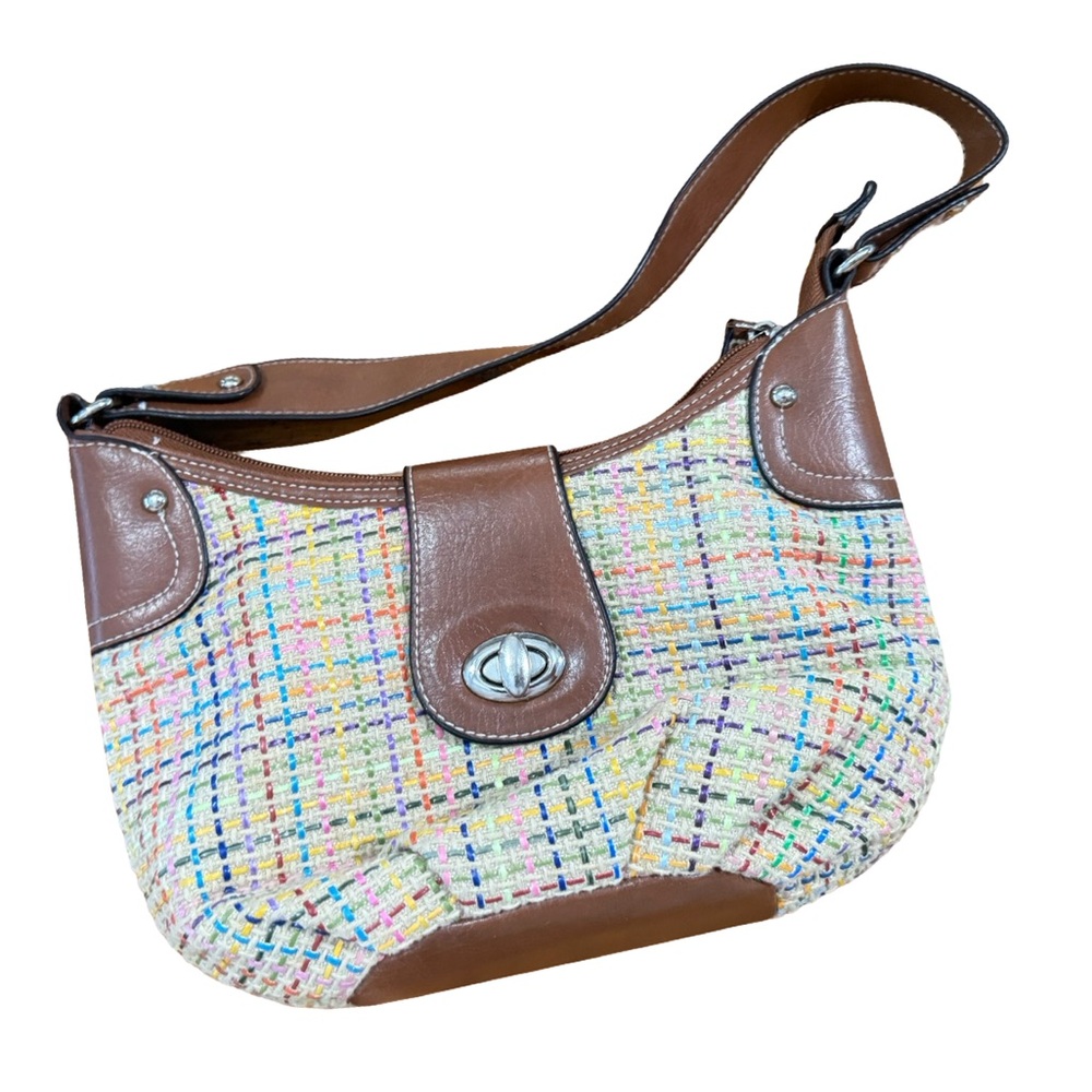 Relativity Weaved Multi Color Handbag Shoulder Ba… - image 1
